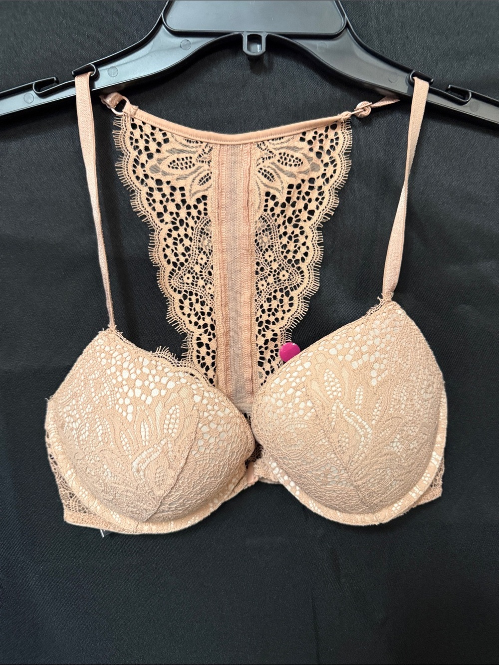 Victoria's Secret Lace Racerback Bra in Blush
